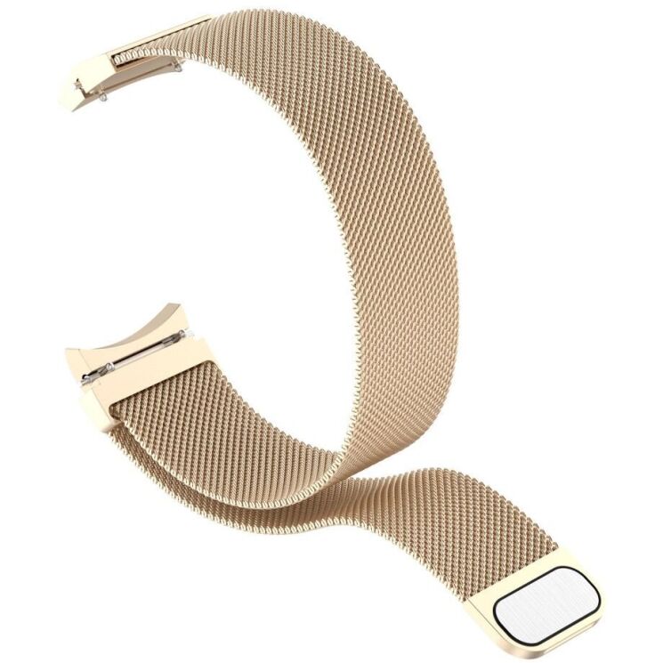 Ремешок Deexe Milanese Stainless Steel для Samsung Galaxy Watch 4 (40/44mm) / Watch 4 Classic (42/46mm) - Champagne: фото 3 из 9