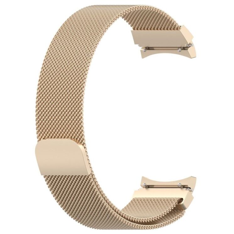 Ремешок Deexe Milanese Stainless Steel для Samsung Galaxy Watch 4 (40/44mm) / Watch 4 Classic (42/46mm) - Champagne: фото 5 из 9