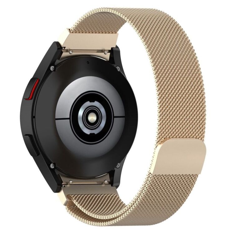 Ремешок Deexe Milanese Stainless Steel для Samsung Galaxy Watch 4 (40/44mm) / Watch 4 Classic (42/46mm) - Champagne: фото 1 из 9