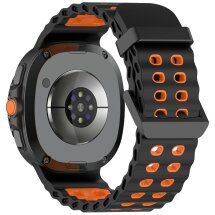 Ремінець Deexe Ocean Strap для Samsung Galaxy Watch 8 (40/44mm) / 8 Classic - Black / Orange: фото 1 з 6