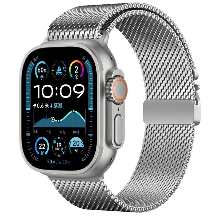 Ремешок Deexe Polaris Strap для Apple Watch 46 / 45 / 44 / SE 44 / 42 (Series 1-3) / Ultra / Ultra 2 - Silver: фото 2 из 11