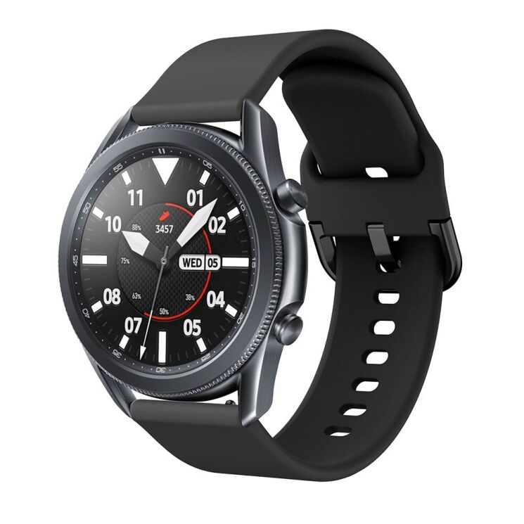 Ремешок Deexe Soft Silicone для  Samsung Galaxy Watch 3 (45mm) - Black: фото 4 из 4