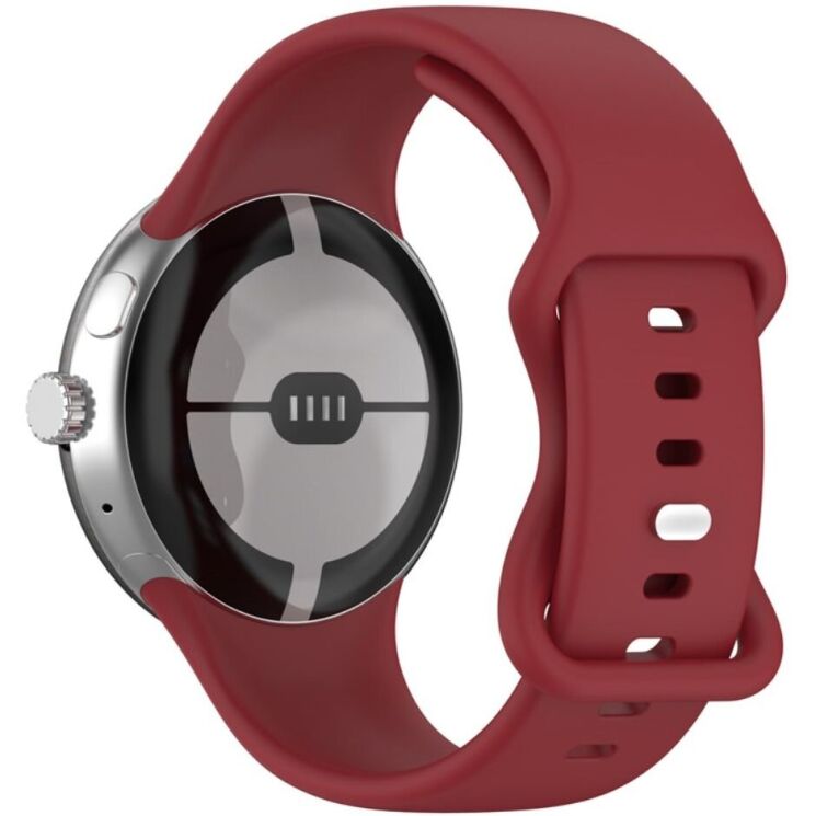 Ремешок Deexe Soft Touch для Google Pixel Watch / Watch 2 / Watch 3 (41mm) - Red: фото 1 из 4