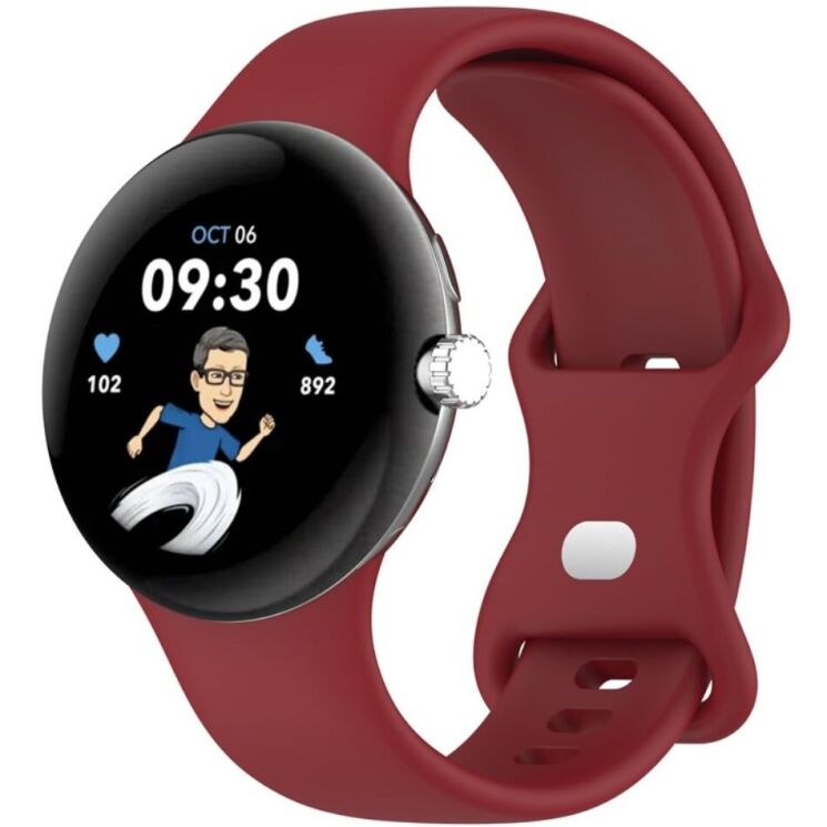Ремешок Deexe Soft Touch для Google Pixel Watch / Watch 2 / Watch 3 (41mm) - Red: фото 2 из 4
