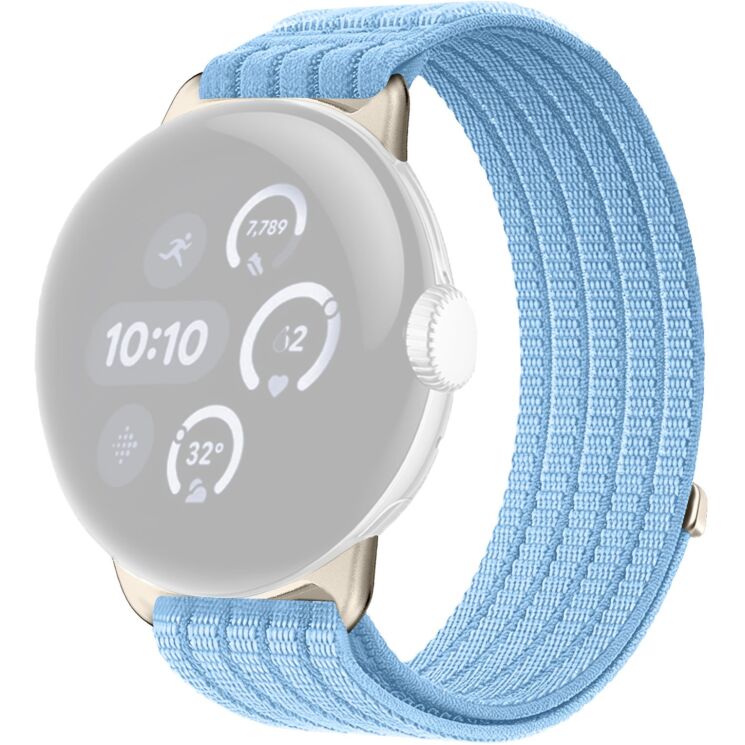Ремешок Deexe Soft Weave для Google Pixel Watch 4 / 3 / 2 / 1 (41mm) - Baby Blue: фото 1 из 5