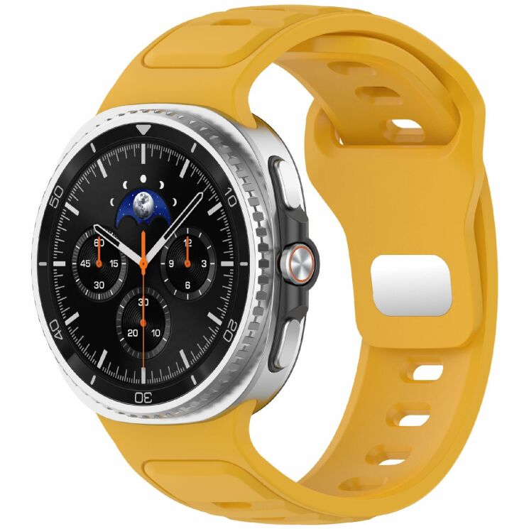Ремешок Deexe Sport Band для Samsung Galaxy Watch 8 (40/44mm) / 8 Classic - Yellow: фото 2 из 6