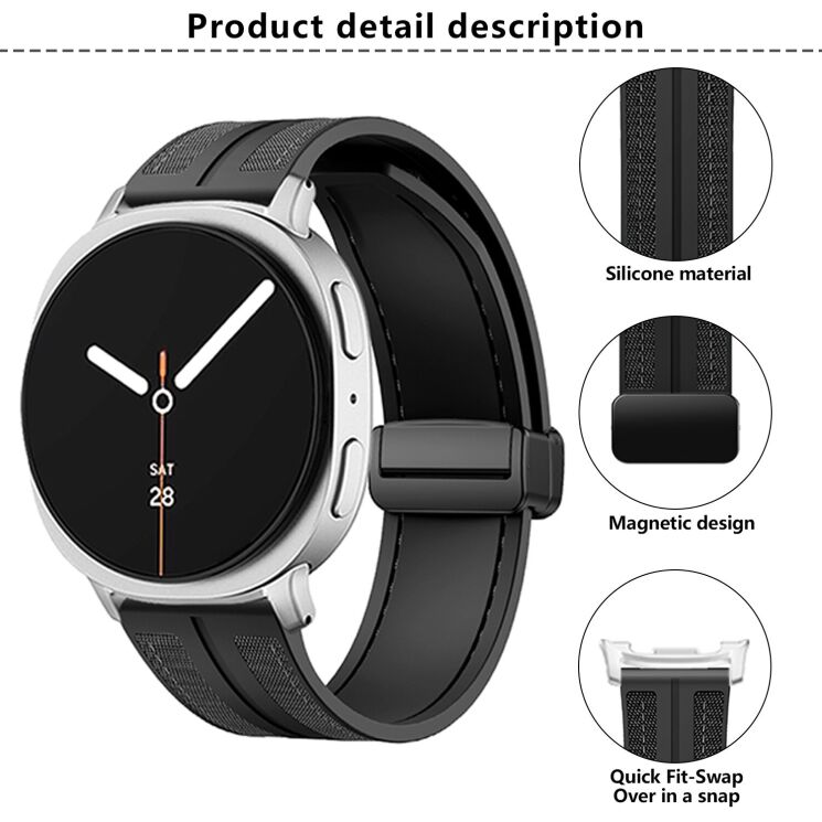 Ремешок KALEBOL Magnetic Nylon Band для Samsung Galaxy Watch 8 (40/44mm) / 8 Classic - Green: фото 4 из 6