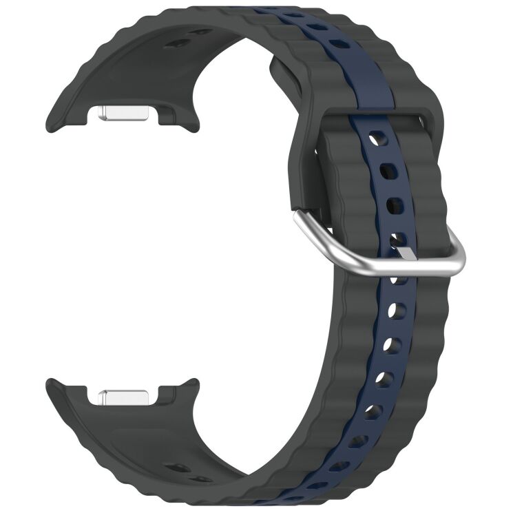Ремешок Reframe Vertical Strip для Samsung Galaxy Watch 8 (40/44mm) / 8 Classic / Ultra (2025) - Grey / Blue: фото 1 из 5