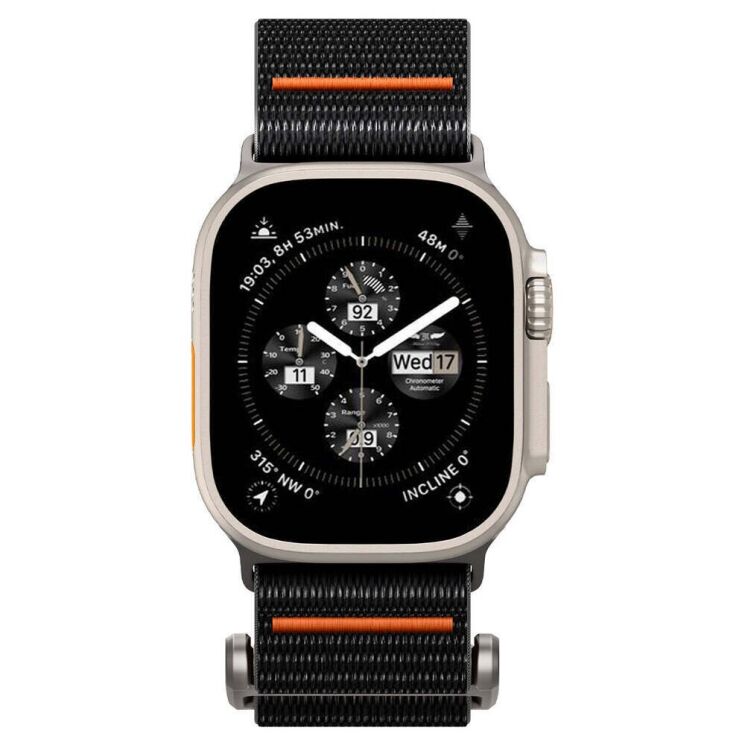 Ремешок Spigen (SGP) DuraPro Flex Ultra для Apple Watch 46 / 45 / 44 / SE 44 / 42 (Series 1-3) / Ultra / Ultra 2 - Black: фото 2 из 17