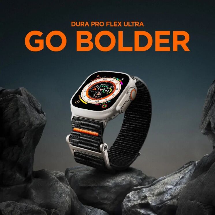 Ремешок Spigen (SGP) DuraPro Flex Ultra для Apple Watch 46 / 45 / 44 / SE 44 / 42 (Series 1-3) / Ultra / Ultra 2 - Black: фото 12 из 17
