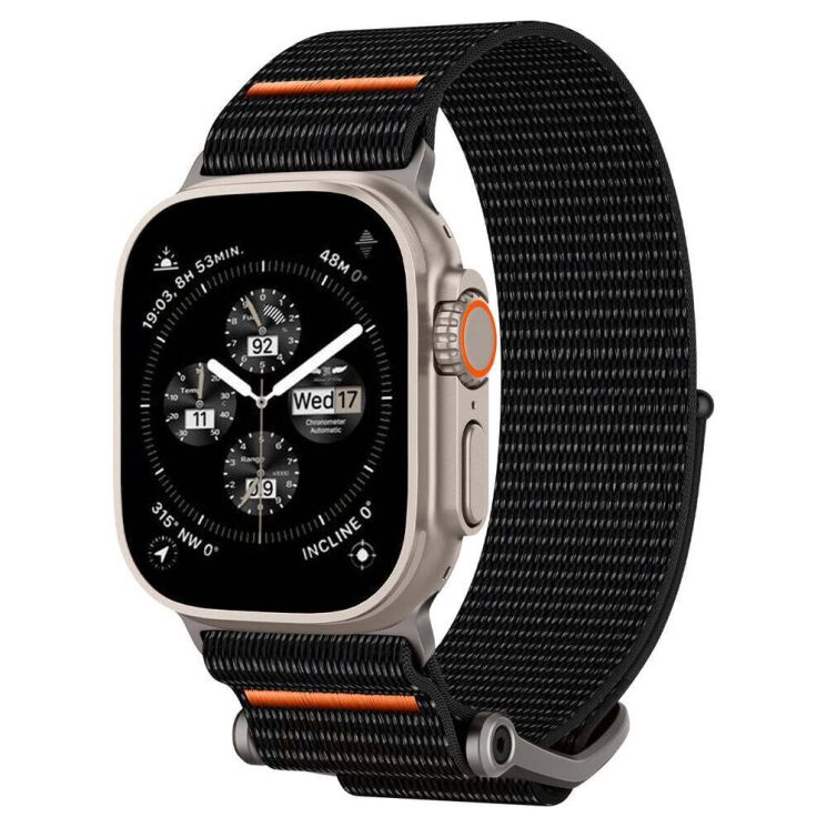 Ремешок Spigen (SGP) DuraPro Flex Ultra для Apple Watch 46 / 45 / 44 / SE 44 / 42 (Series 1-3) / Ultra / Ultra 2 - Black: фото 1 из 17