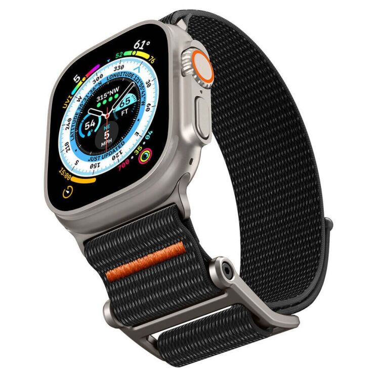 Ремешок Spigen (SGP) DuraPro Flex Ultra для Apple Watch 46 / 45 / 44 / SE 44 / 42 (Series 1-3) / Ultra / Ultra 2 - Black: фото 3 из 17