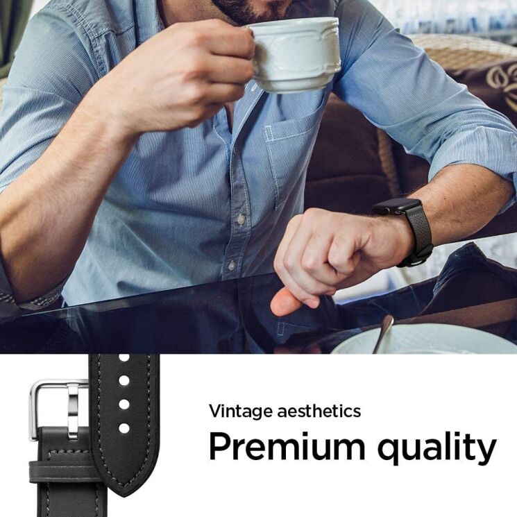 Ремешок Spigen (SGP) Retro Fit для Apple Watch 46 / 45 / 44 / SE 44 / 42 (Series 1-3) / Ultra / Ultra 2 - Black: фото 8 из 12