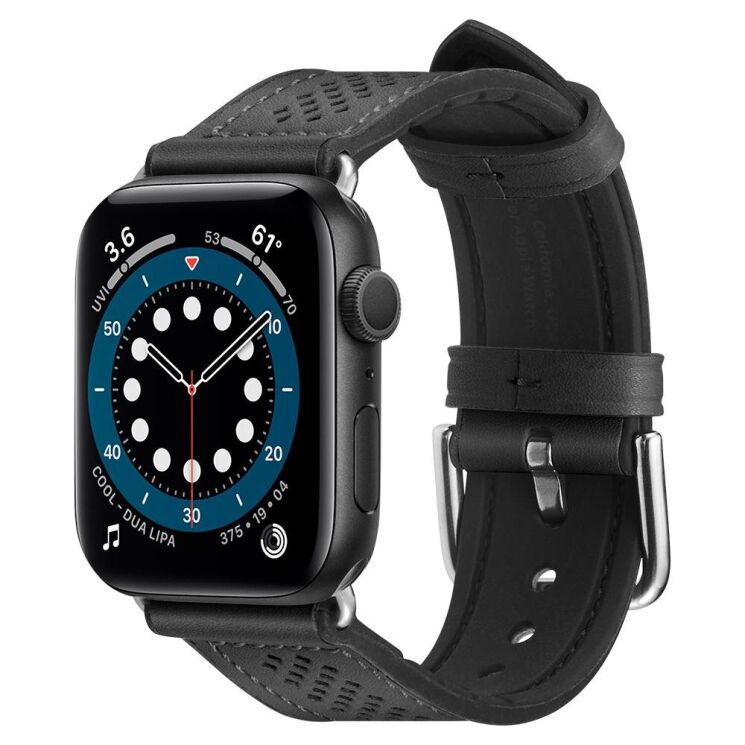 Ремешок Spigen (SGP) Retro Fit для Apple Watch 46 / 45 / 44 / SE 44 / 42 (Series 1-3) / Ultra / Ultra 2 - Black: фото 1 из 12