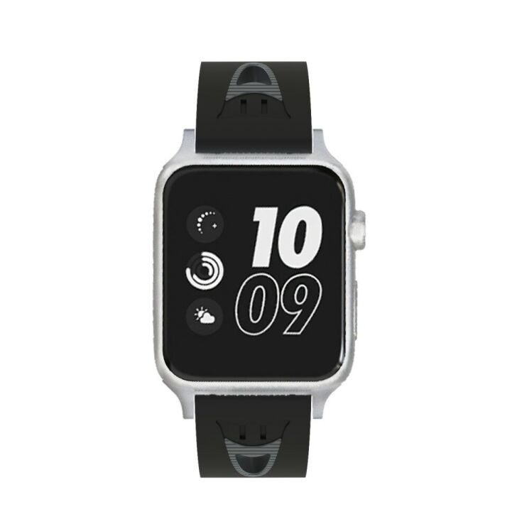 Ремінець UniCase Sport Style для Apple Watch 46 / 45 / 44 / SE 44 / 42 (Series 1-3) / Ultra / Ultra 2 / Ultra 3 - Black: фото 4 з 5