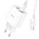 Сетевое зарядное устройство Hoco C80A Plus Rapido PD20W+QC3.0 + кабель Type-C to Type-C - White (346162W). Фото 3 из 13
