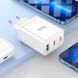 Сетевое зарядное устройство Hoco N33 PD35W + кабель Type-C to Lightning - White (346202W). Фото 8 из 9