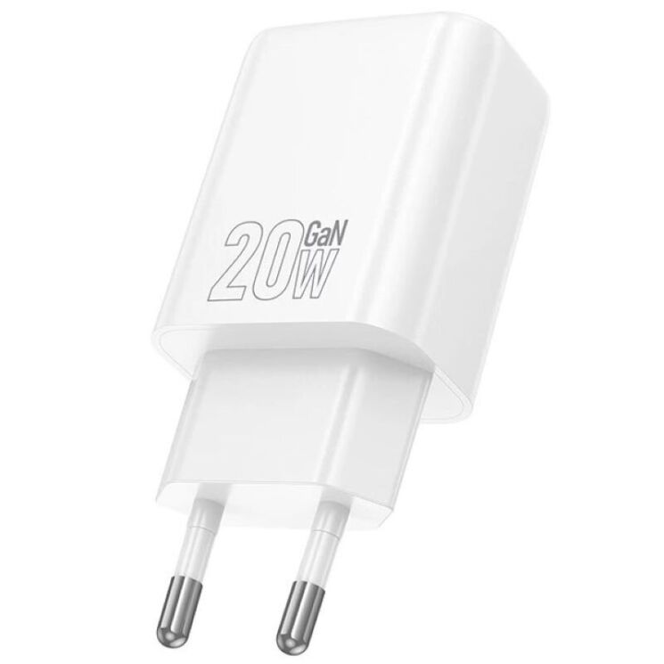 Мережевий зарядний пристрій Hoco N61 PD20W + QC3.0 (USB + Type-C) - White: фото 3 з 7