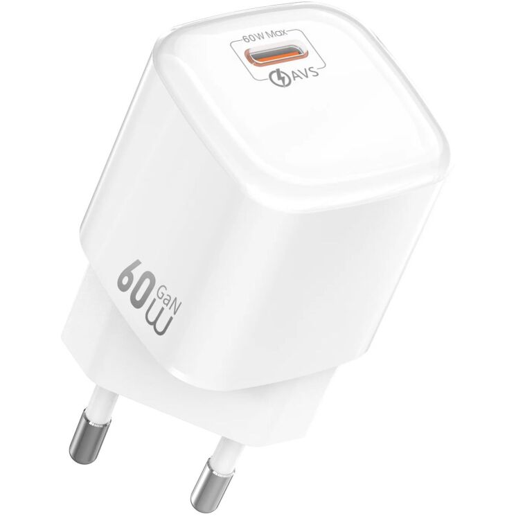 Сетевое зарядное устройство WiWU Wi-G037 Jelly 60W (Type-C) - White (995663W) Сетевое зарядное устройство WiWU Wi-G037 Jelly 60W (Type-C) - White: фото 1 из 4
