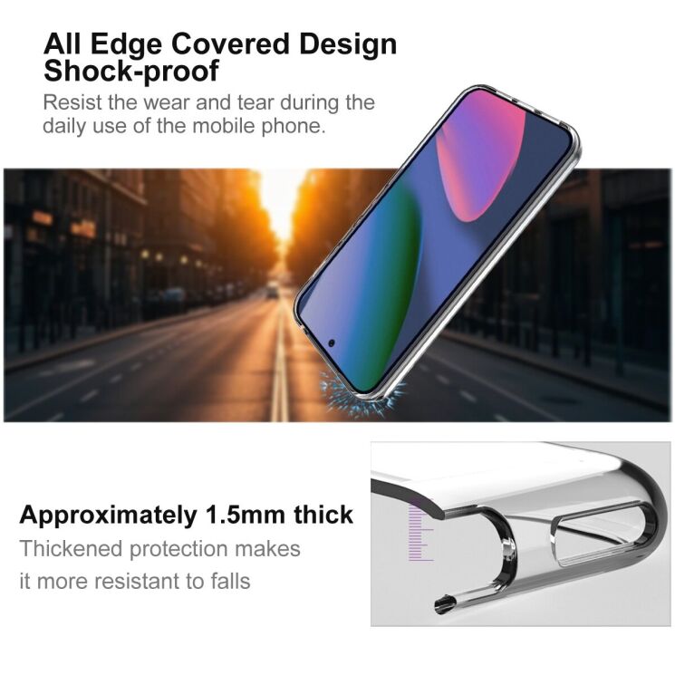 Силиконовый чехол IMAK UX-10 Series для Google Pixel 11 Pro XL - Transparent: фото 6 из 9