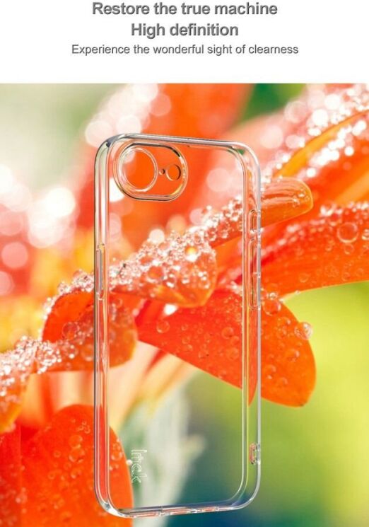 Силиконовый чехол IMAK UX-5 Series для Apple iPhone 16e - Transparent: фото 8 из 10