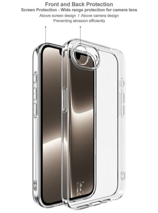 Силиконовый чехол IMAK UX-5 Series для Apple iPhone 16e - Transparent: фото 10 из 10