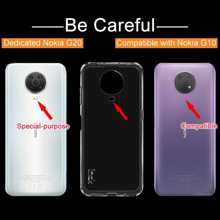 Силиконовый чехол IMAK UX-5 Series для Nokia G10 / G20 - Transparent: фото 5 из 12