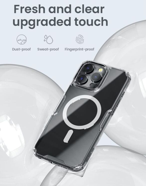 Силіконовий чохол NILLKIN Nature TPU Pro Magnetic для Apple iPhone 16 Pro - Transparent: фото 10 з 13