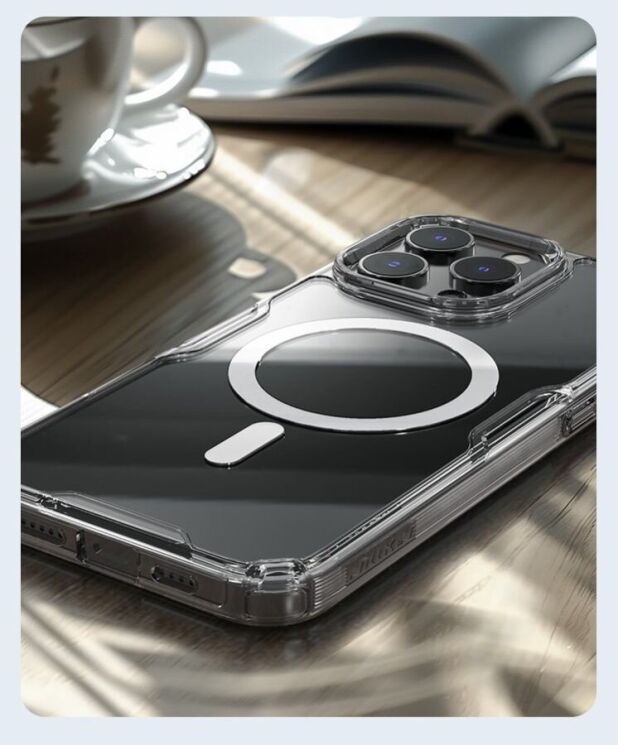 Силіконовий чохол NILLKIN Nature TPU Pro Magnetic для Apple iPhone 16 Pro - Transparent: фото 8 з 13