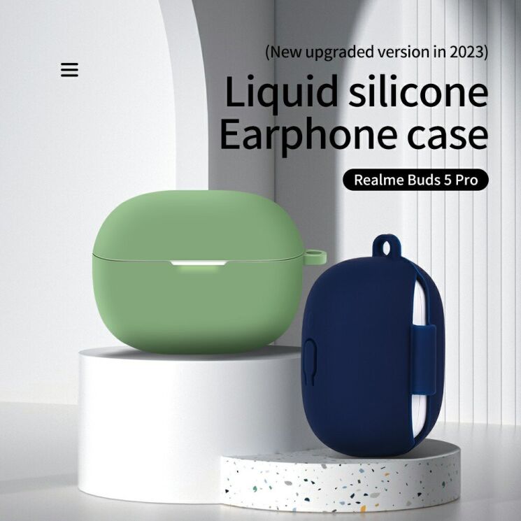Силіконовий чохол UniCase Protective Color для Xiaomi Redmi Buds 8 - Blackish Green: фото 2 з 7