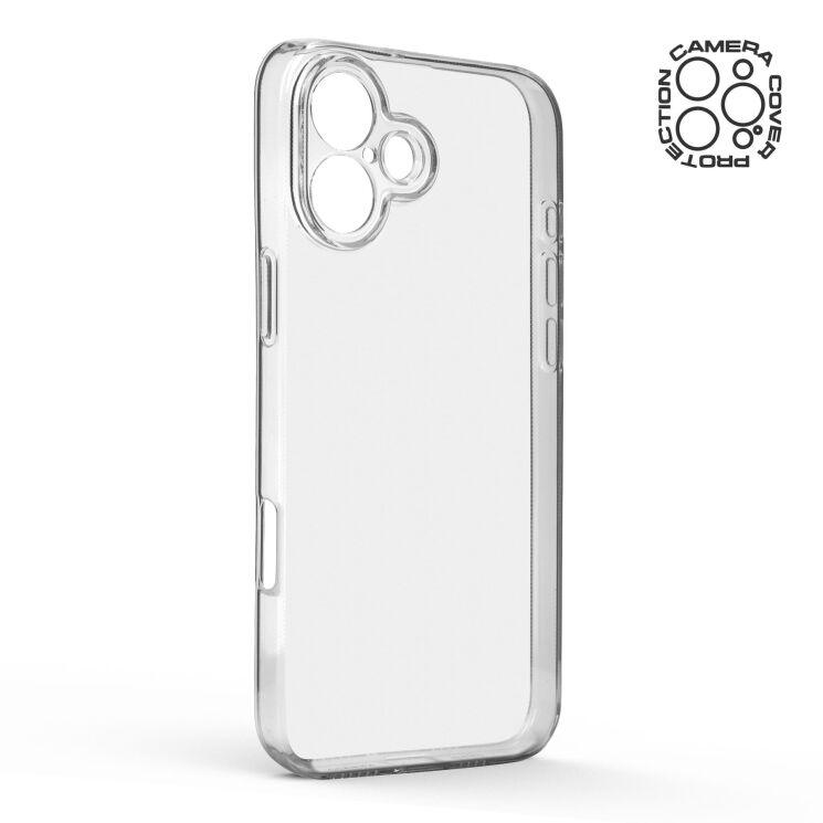 Силиконовый (TPU) чехол ArmorStandart Air Series для Apple iPhone 16 Plus - Clear: фото 2 из 6