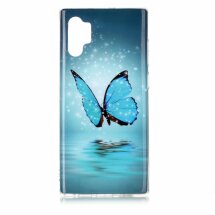 Силіконовий (TPU) чохол Deexe LumiCase для Samsung Galaxy Note 10+ (N975) - Blue Butterfly: фото 1 з 6