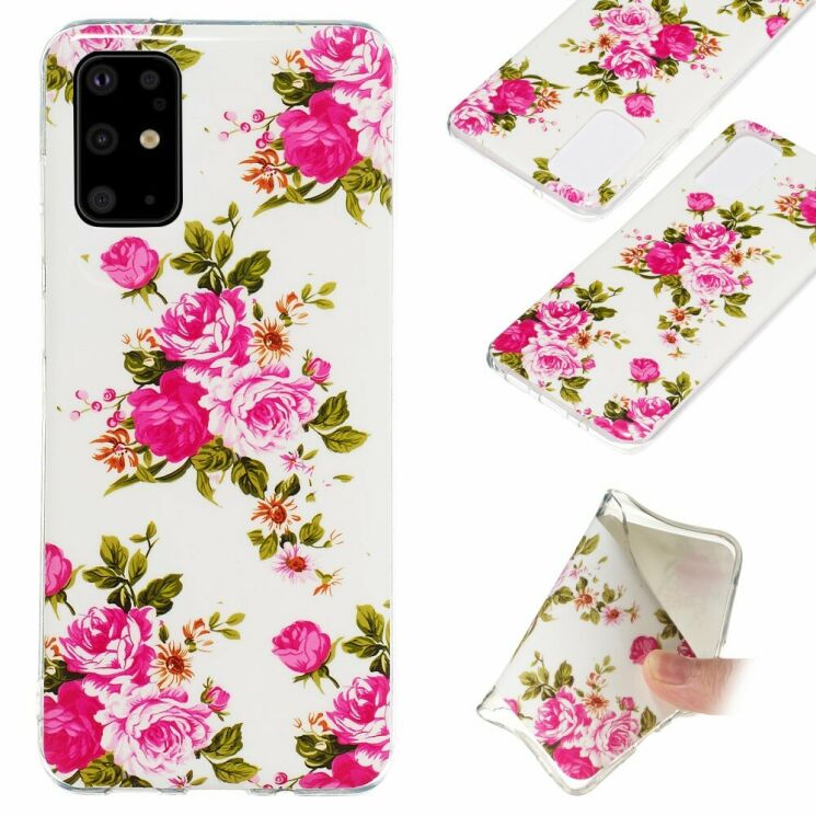 Силиконовый (TPU) чехол Deexe LumiCase для Samsung Galaxy S20 Plus (G985) - Vivid Flowers: фото 1 из 7