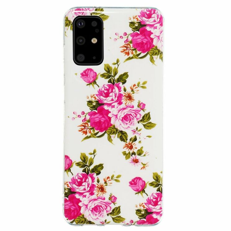 Силиконовый (TPU) чехол Deexe LumiCase для Samsung Galaxy S20 Plus (G985) - Vivid Flowers: фото 2 из 7