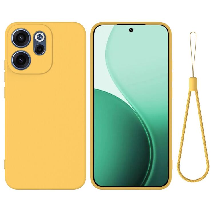 Силиконовый (TPU) чехол Deexe Silicone Case для OPPO Reno 15 F/FS - Yellow: фото 1 из 9