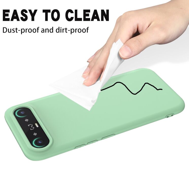 Силіконовий (TPU) чохол Deexe Silicone Case для TECNO Camon Slim - Green: фото 9 з 9