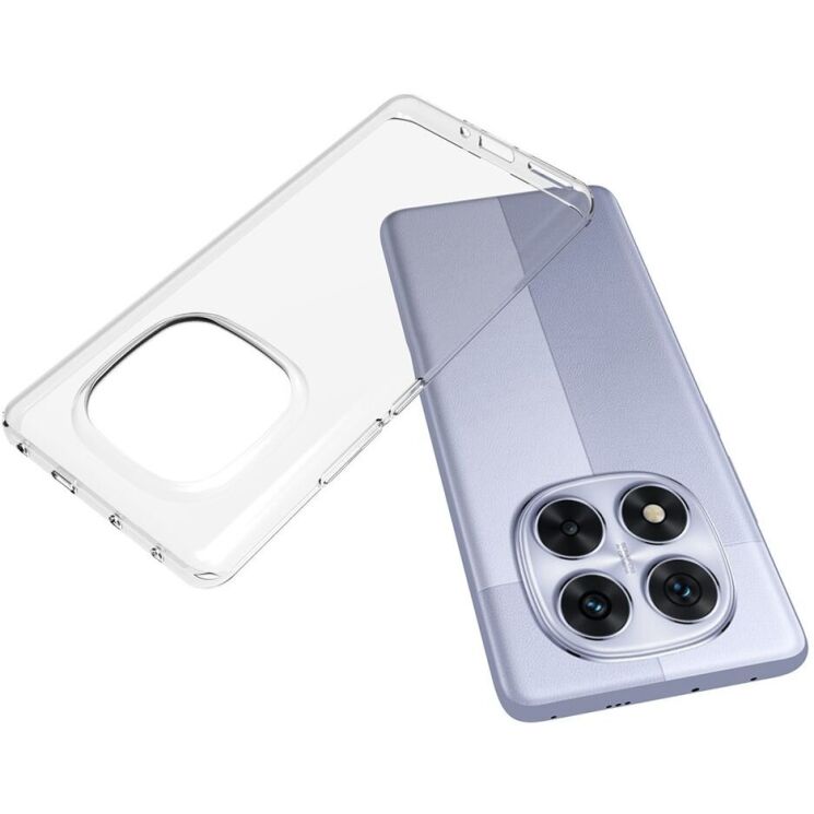 Силіконовий (TPU) чохол Deexe UltraThin для Xiaomi Redmi Note 14 Pro 5G - Transparent: фото 2 з 5