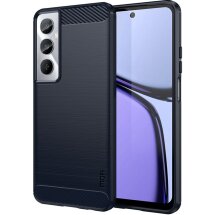 Силиконовый (TPU) чехол MOFI Carbon Fiber для Realme C65 - Blue: фото 1 из 10