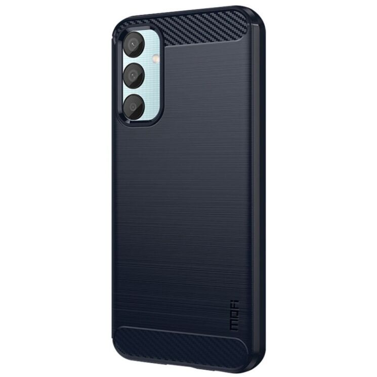 Силиконовый (TPU) чехол MOFI Carbon Fiber для Samsung Galaxy M15 (M156) - Blue: фото 2 из 11