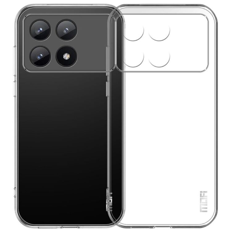 Силиконовый (TPU) чехол MOFI Thin Guard для Xiaomi Poco F6 Pro - Transparent: фото 1 из 10