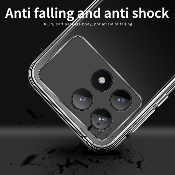 Силиконовый (TPU) чехол MOFI Thin Guard для Xiaomi Poco F6 Pro - Transparent: фото 9 из 10