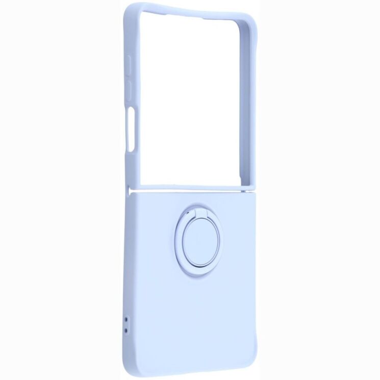 Силіконовий (TPU) чохол з кільцем Deexe Color Shell (FF) для Samsung Galaxy Flip 8 - Light Purple: фото 2 з 5