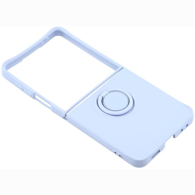 Силіконовий (TPU) чохол з кільцем Deexe Color Shell (FF) для Samsung Galaxy Flip 8 - Light Purple: фото 4 з 5