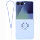Силіконовий (TPU) чохол з кільцем Deexe Color Shell (FF) для Samsung Galaxy Flip 8 - Light Purple (423529LV). Фото 1 з 5