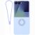 Силиконовый (TPU) чехол с кольцом Deexe Color Shell (FF) для Samsung Galaxy Flip 8 - Light Purple: фото 1 из 5