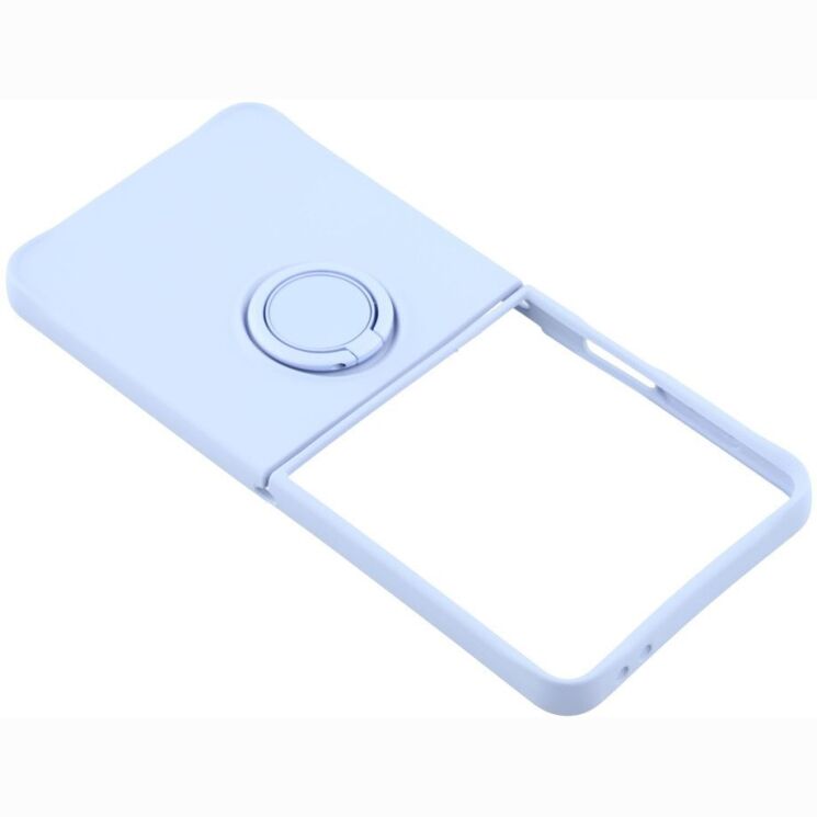 Силіконовий (TPU) чохол з кільцем Deexe Color Shell (FF) для Samsung Galaxy Flip 8 - Light Purple: фото 5 з 5