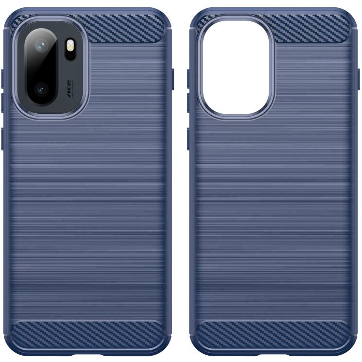 Силиконовый (TPU) чехол UniCase Carbon для OnePlus 15R / Ace 6 / Ace 6T - Blue: фото 2 из 8