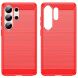 Силиконовый (TPU) чехол UniCase Carbon для Samsung Galaxy S26 Ultra - Red (404413R). Фото 2 из 8