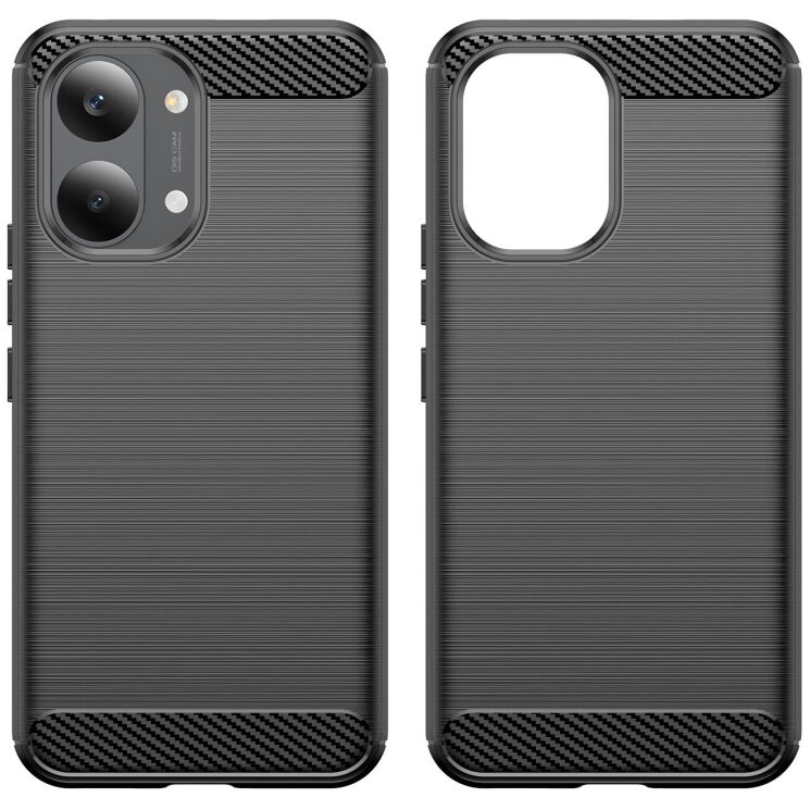 Силіконовий (TPU) чохол UniCase Carbon для Xiaomi Poco X8 Pro Max - Black: фото 2 з 8
