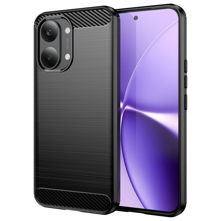 Силіконовий (TPU) чохол UniCase Carbon для Xiaomi Poco X8 Pro Max - Black: фото 1 з 8